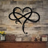 Infinity Heart Wall Decor, Steel Metal Wall Art Love Wall Sign